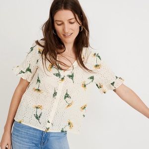 ⭐️ MADEWELL THE VILLAGE EYELET TOP ⭐️